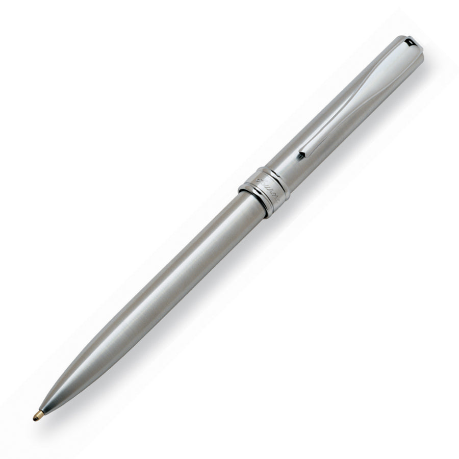 Aurora Magellano Ballpoint Pen - Brushed Steel Chrome Trim (XL) - KSGILLS.com | The Writing Instruments Expert