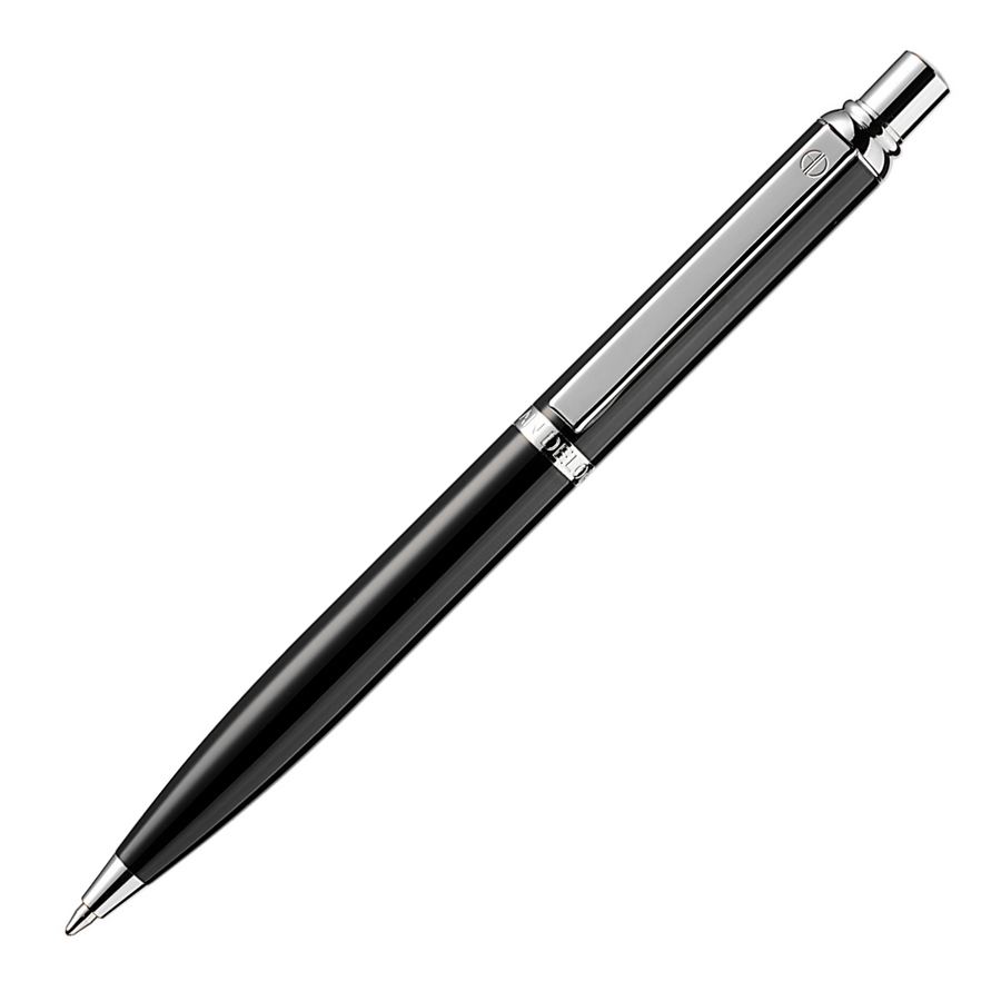 Alain Delon Retro Ballpoint Pen - Grey Chrome Trim (Titanium) (with LASER Engraving) - KSGILLS.com | The Writing Instruments Expert