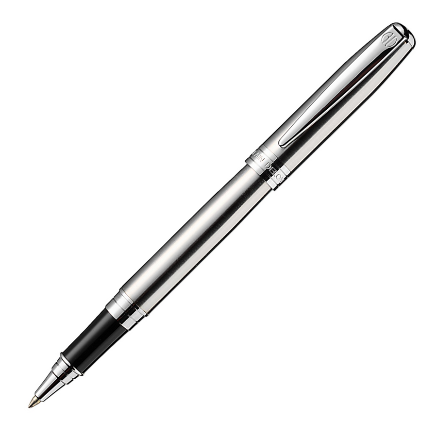 Alain Delon Moritz Rollerball Pen - Steel Chrome Trim (with Pen Engraving) - KSGILLS.com | The Writing Instruments Expert