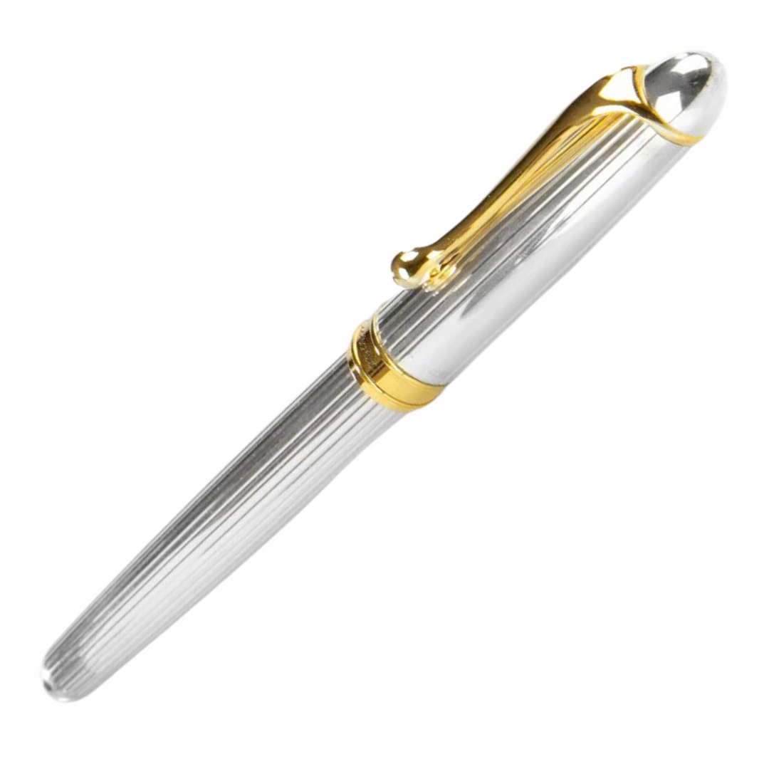 Aurora 88 Rollerball Pen - Pure Sterling Silver Gold Trim 925 - KSGILLS.com | The Writing Instruments Expert