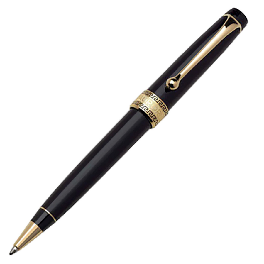 Aurora Optima Ballpoint Pen - Black Gold Trim - KSGILLS.com | The Writing Instruments Expert