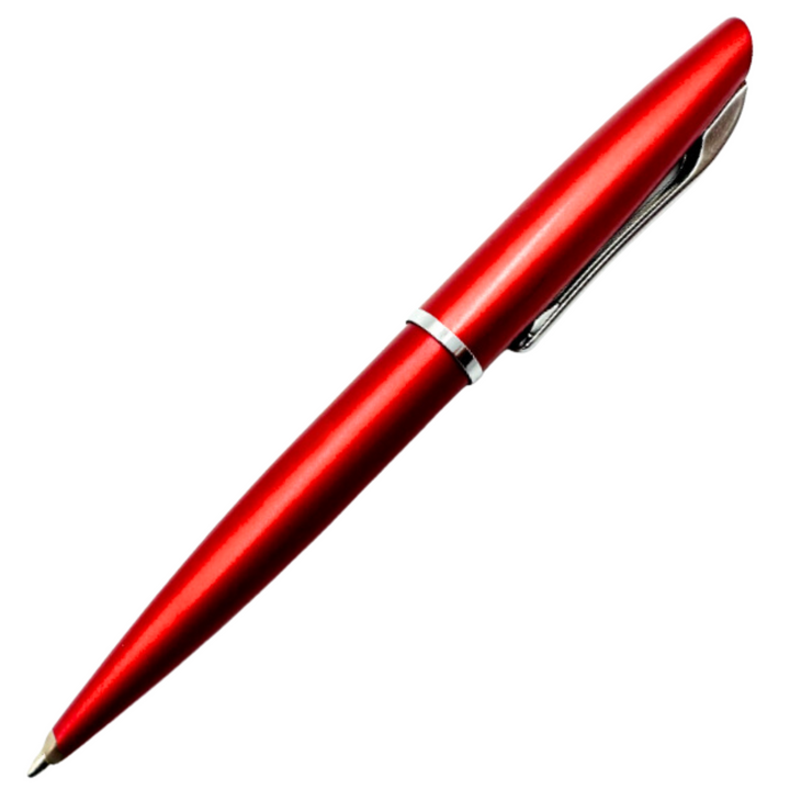 Aurora Style Ballpoint Pen - Matte Red Chrome Trim - KSGILLS.com | The Writing Instruments Expert
