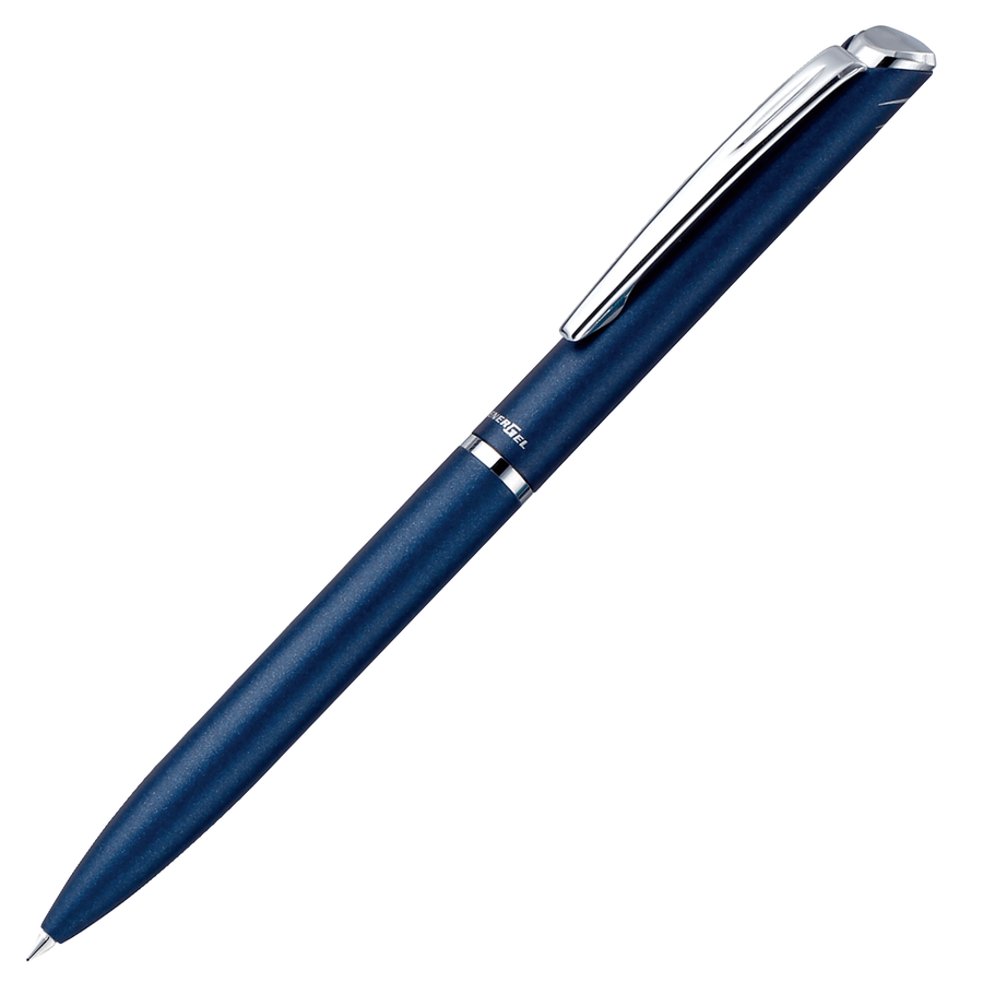 Pentel Sterling Energel Capless Rollerball Pen - Chrome Trim Blue (with LASER Engraving) - KSGILLS.com | The Writing Instruments Expert
