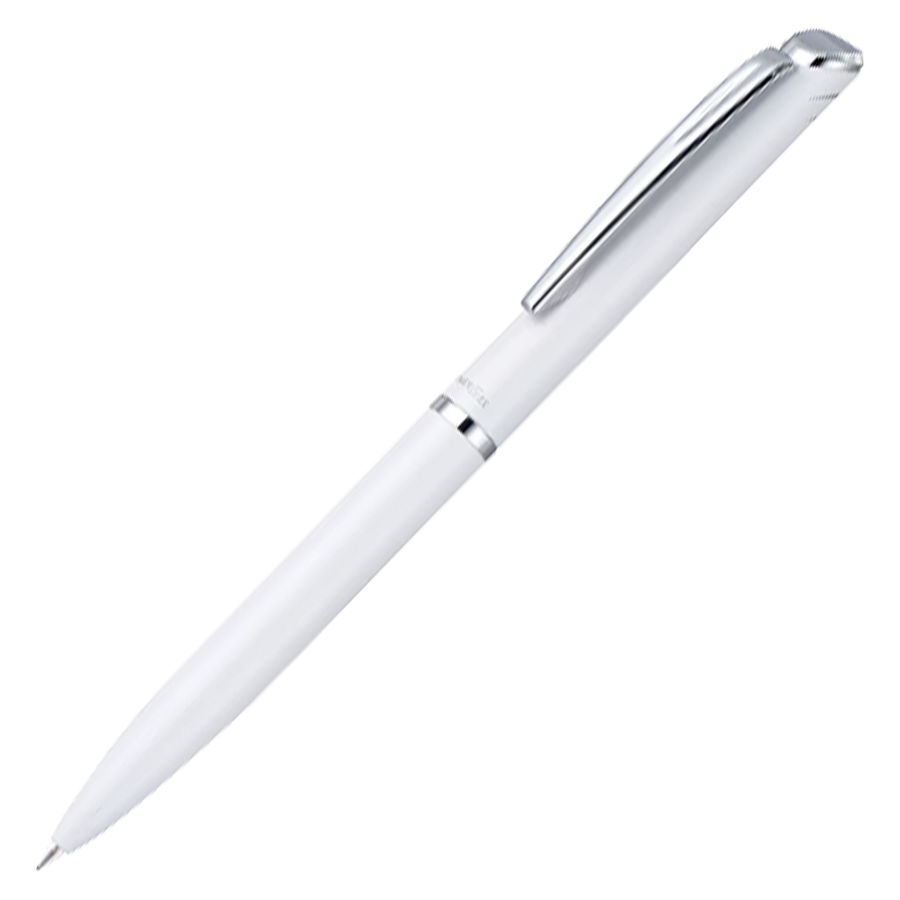 Pentel Sterling Energel Capless Rollerball Pen - Chrome Trim White (with LASER Engraving) - KSGILLS.com | The Writing Instruments Expert