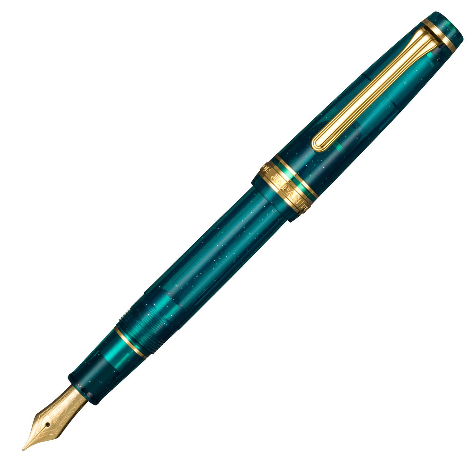 Sailor Pro Gear Slim Blue Green Nebula Gold Trim Fountain Pen - KSGILLS.com | The Writing Instruments Expert