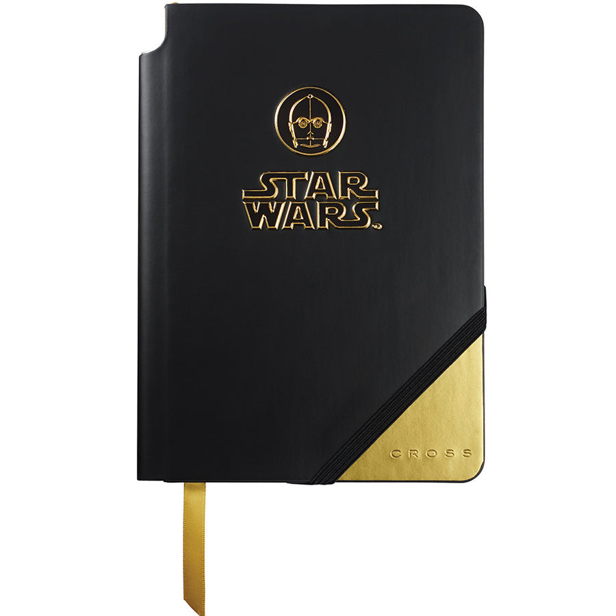 CROSS Notebook - Jotzone Star Wars Journal C-3PO - Black Gold - A5+ - KSGILLS.com | The Writing Instruments Expert