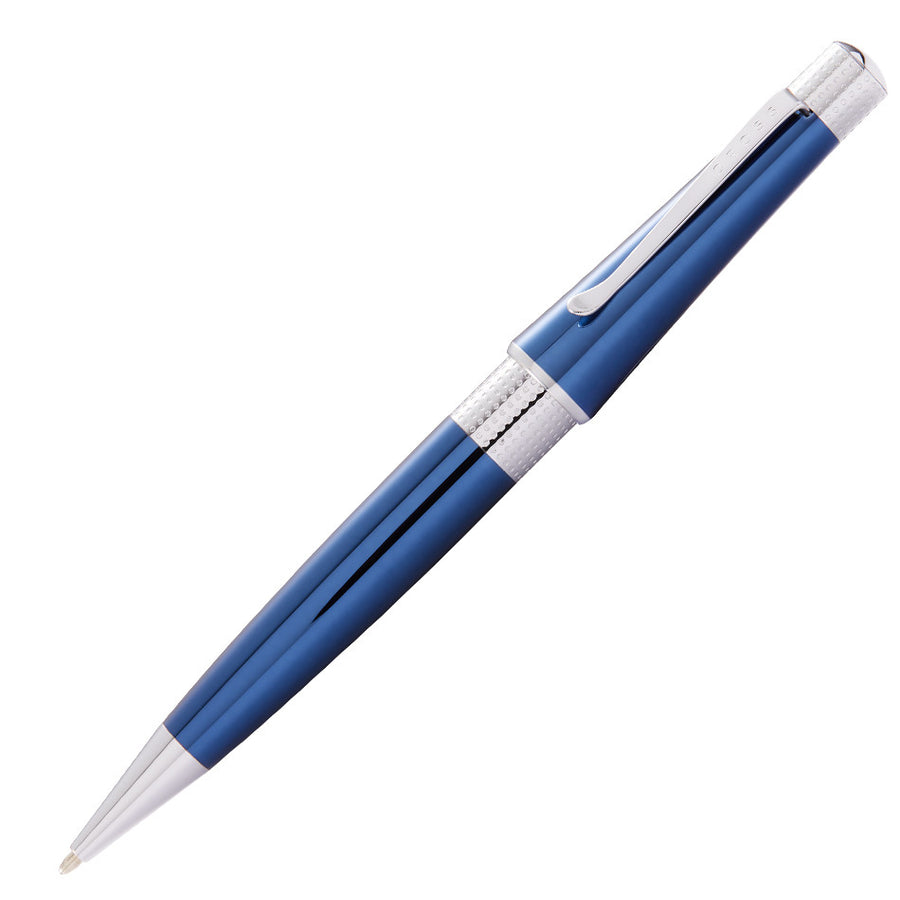 Cross Beverly Ballpoint Pen - Translucent Blue Lacquer - KSGILLS.com | The Writing Instruments Expert