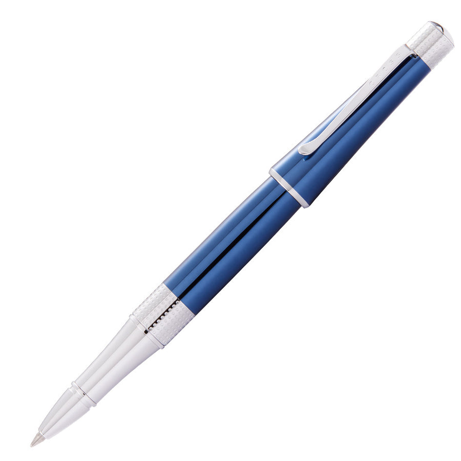 Cross Beverly Rollerball Pen - Translucent Blue Lacquer - KSGILLS.com | The Writing Instruments Expert