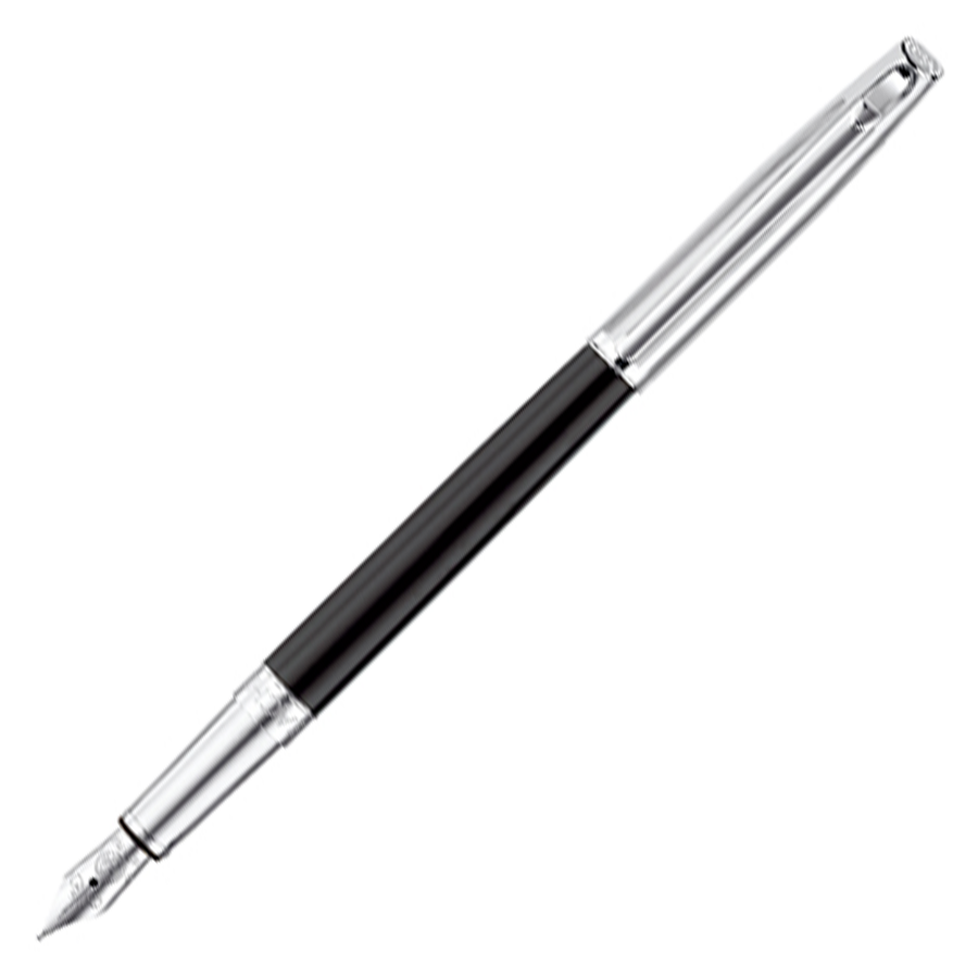Caran d'Ache Leman Fountain Pen - Bicolour Black (SLIM) - KSGILLS.com | The Writing Instruments Expert