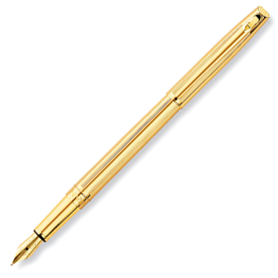 Caran d'Ache Leman Fountain Pen - Madison Cisele Rolled Gold (SLIM) - KSGILLS.com | The Writing Instruments Expert