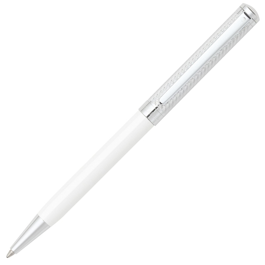 Sheaffer Intensity Ballpoint Pen - White Engraved Chrome Cap Chrome Trim - KSGILLS.com | The Writing Instruments Expert