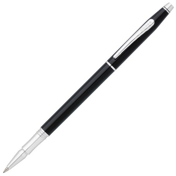 Cross Classic Century Classic (SLIM) Black Lacquer Chrome Trim Rollerball Pen - KSGILLS.com | The Writing Instruments Expert