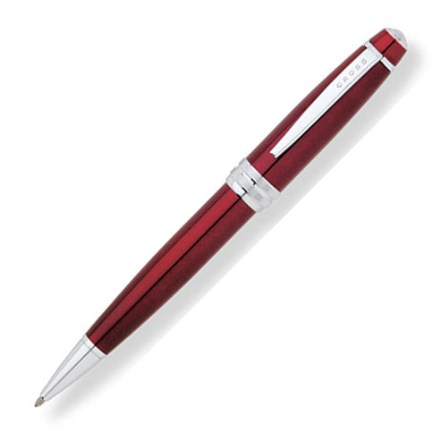 Cross Bailey Ballpoint Pen - Red Lacquer Chrome Trim - KSGILLS.com | The Writing Instruments Expert