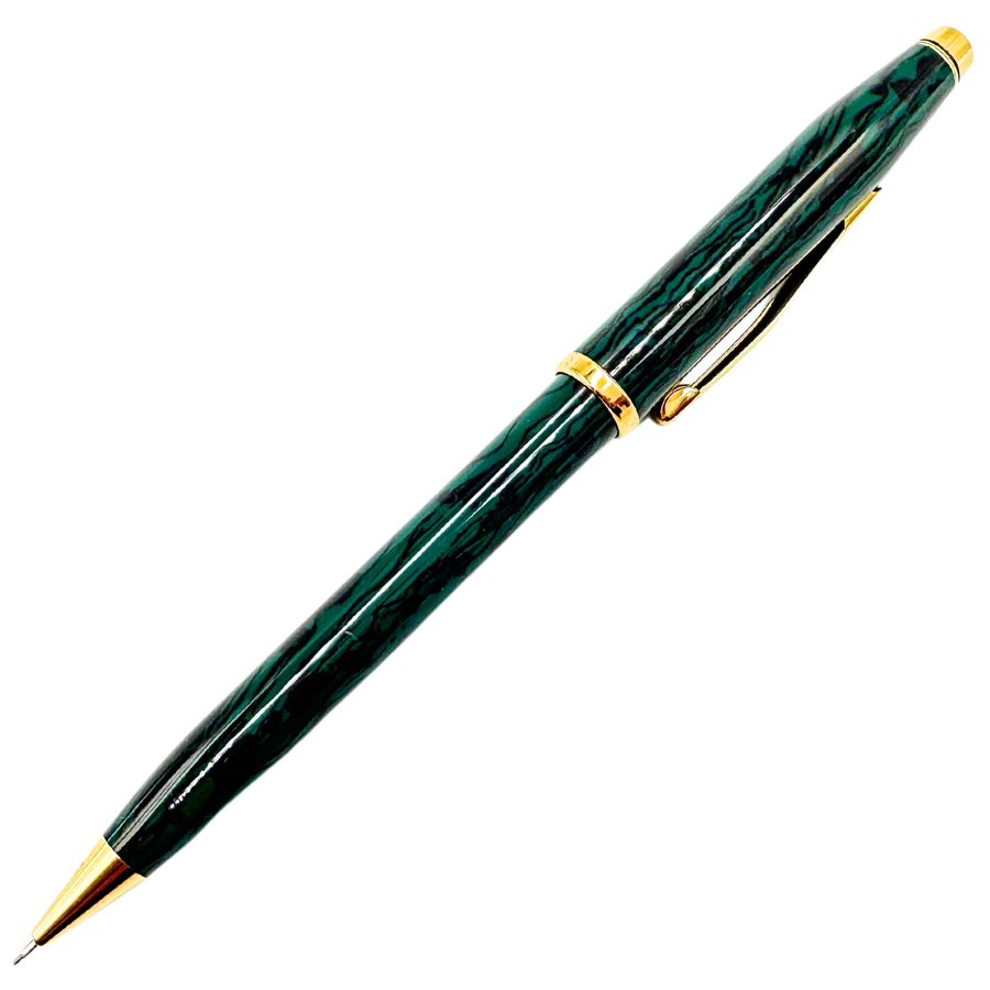 Cross Century II Mechanical Pencil -  Green Marble Gold Trim (0.7mm) (Ireland Classic Edition) - KSGILLS.com | The Writing Instruments Expert