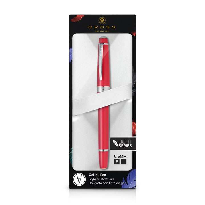 Cross Bailey Light Rollerball Pen - Coral Chrome Trim (Pink-Orange) Glossy Polished Resin - KSGILLS.com | The Writing Instruments Expert