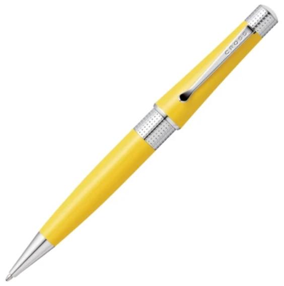 Cross Beverly Ballpoint Pen - Sunrise Yellow Pearlescent Lacquer - KSGILLS.com | The Writing Instruments Expert