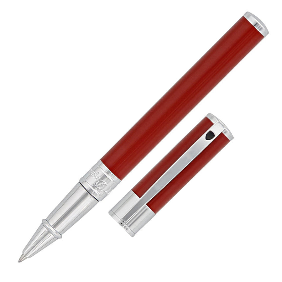S.T. Dupont D-Initial Rollerball Pen - Red Chrome Trim - KSGILLS.com | The Writing Instruments Expert