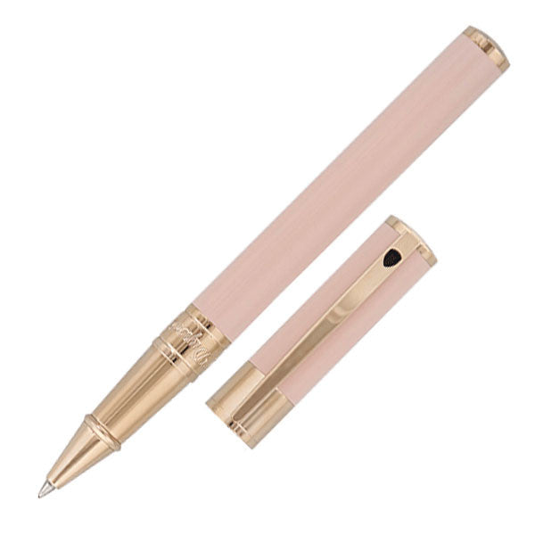 S.T. Dupont D-Initial Rollerball Pen - Pink Rose Gold Trim - KSGILLS.com | The Writing Instruments Expert