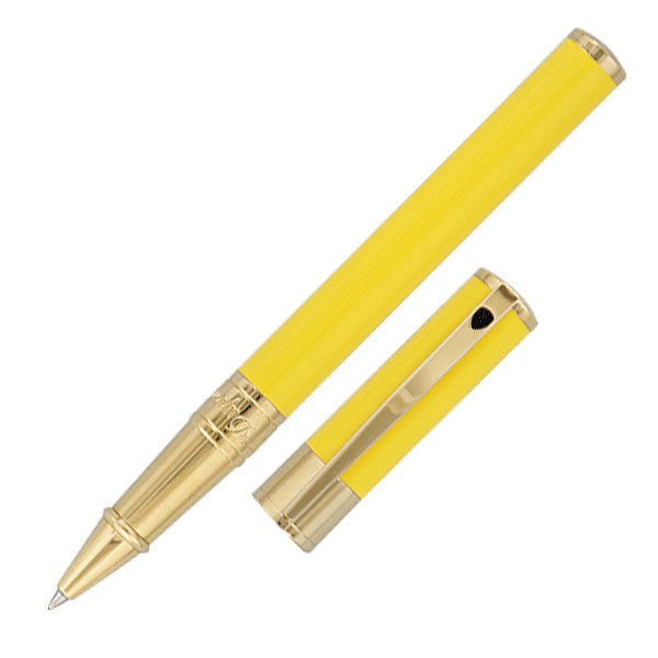 S.T. Dupont D-Initial Rollerball Pen - Yellow Gold Trim - KSGILLS.com | The Writing Instruments Expert