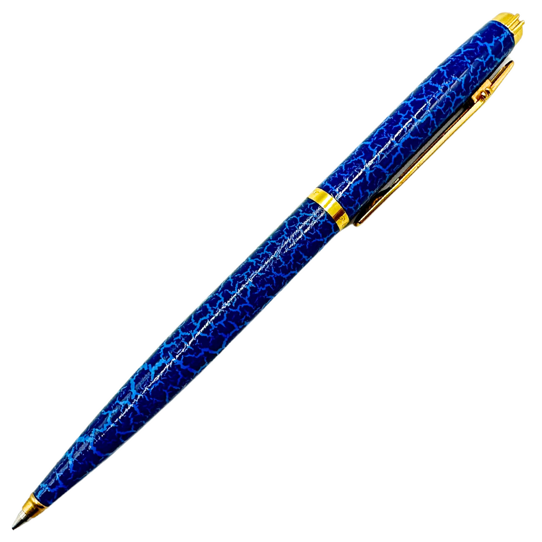 Elysee Vogue Ballpoint Pen - Blue Marble Gold Trim (Germany Classic Edition) - KSGILLS.com | The Writing Instruments Expert