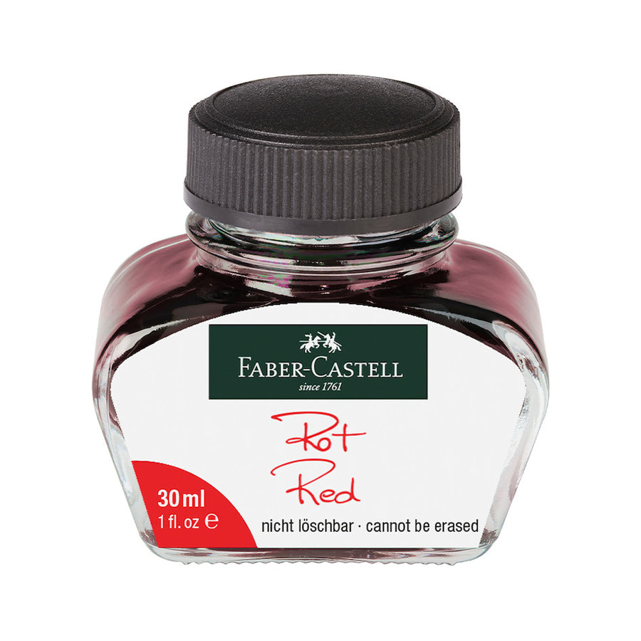 Faber-Castell Ink Bottle (30ml) - Red - KSGILLS.com | The Writing Instruments Expert