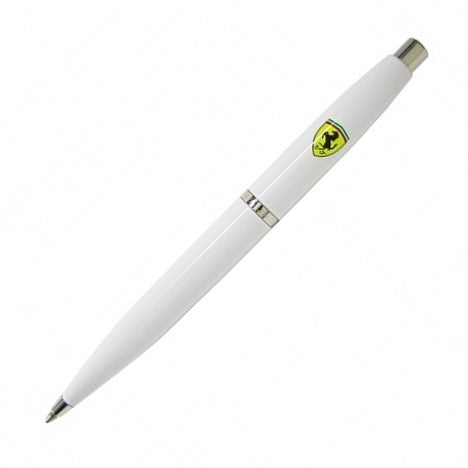 Ferrari Sheaffer VFM Ballpoint Pen - White Chrome Trim (with LASER Engraving) - KSGILLS.com | The Writing Instruments Expert