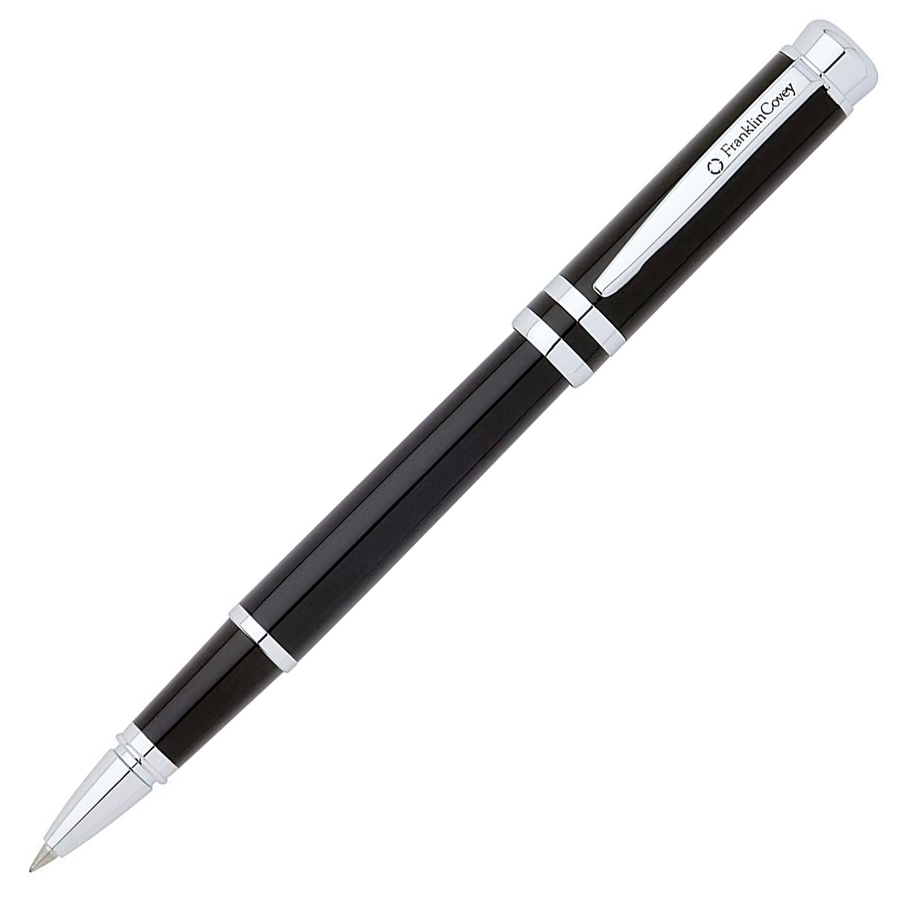 Franklin Covey Freemont Rollerball Pen - Black Chrome Trim - KSGILLS.com | The Writing Instruments Expert