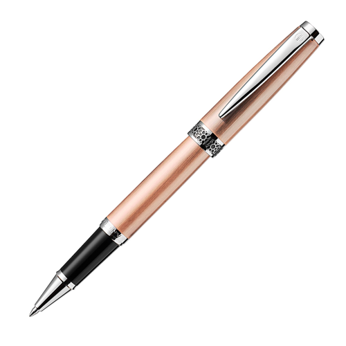 Alain Delon Florence Rollerball Pen - Red Copper Chrome Trim (with LASER Engraving) - KSGILLS.com | The Writing Instruments Expert
