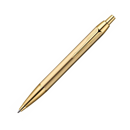 Parker IM Brushed Gold Ballpoint Pen - KSGILLS.com | The Writing Instruments Expert