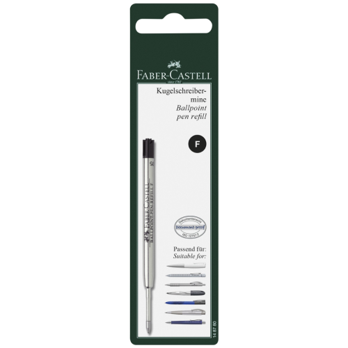 Faber-Castell Refill - Ballpoint Pen - Black - F - KSGILLS.com | The Writing Instruments Expert