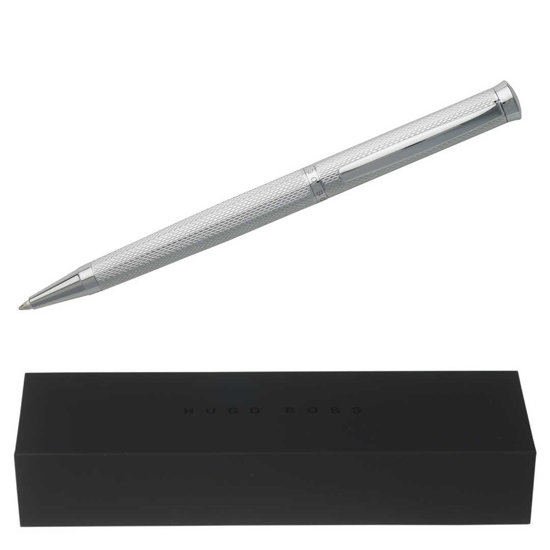 Hugo Boss Sophisticated Ballpoint Pen - Chrome Diamond - KSGILLS.com | The Writing Instruments Expert