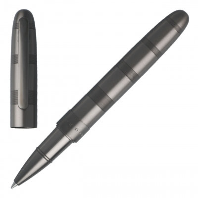Hugo Boss HSH6945D Rise Dark Chrome Rollerball Pen - KSGILLS.com | The Writing Instruments Expert
