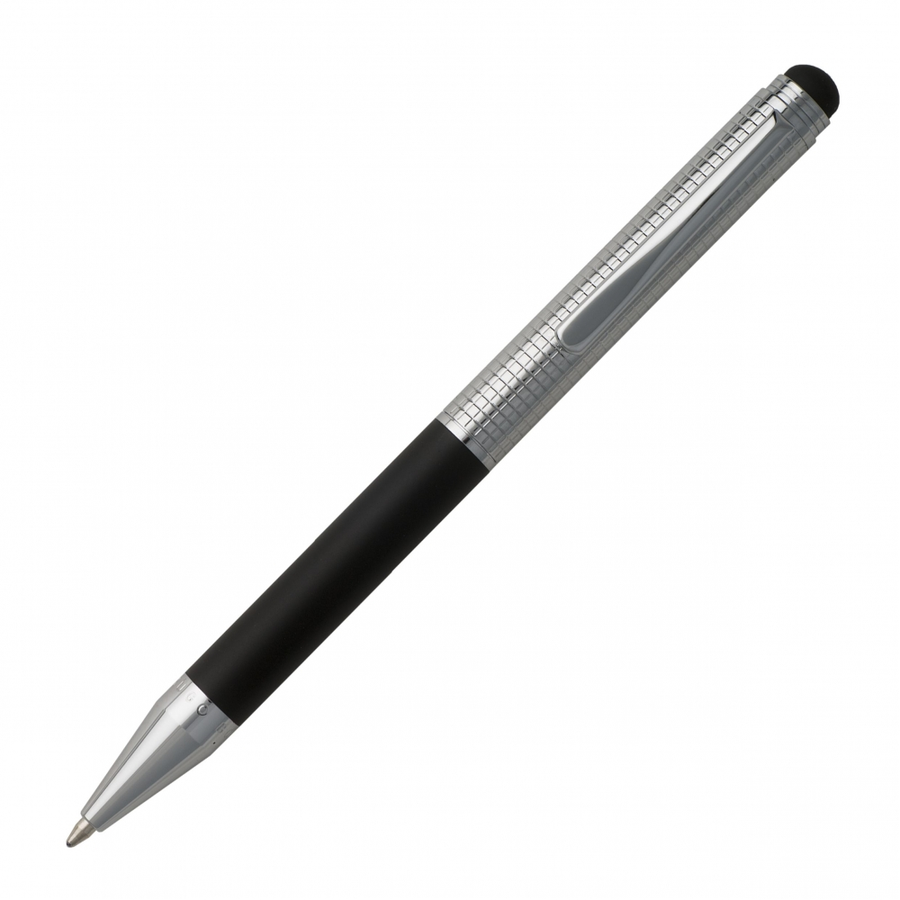 Hugo Boss HSI5174 Grid Chrome Ballpoint Pen - KSGILLS.com | The Writing Instruments Expert