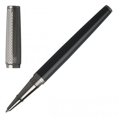 Hugo Boss HSW6735A Atrium Black Rollerball Pen - KSGILLS.com | The Writing Instruments Expert