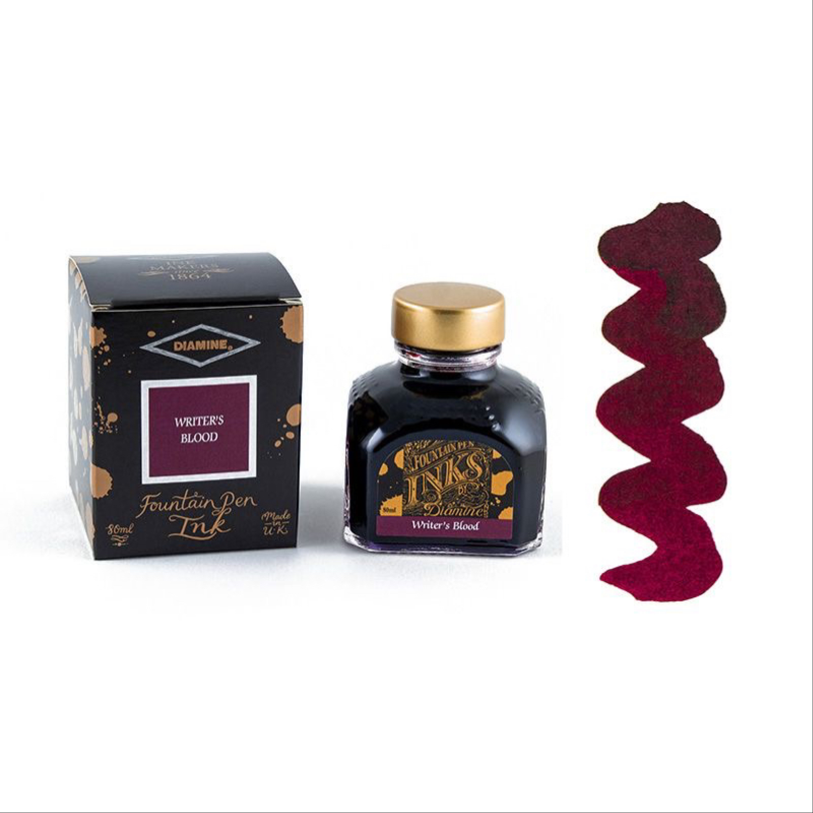 Diamine Ink Bottle (30ml / 80ml) - Writer's Blood - KSGILLS.com | The Writing Instruments Expert