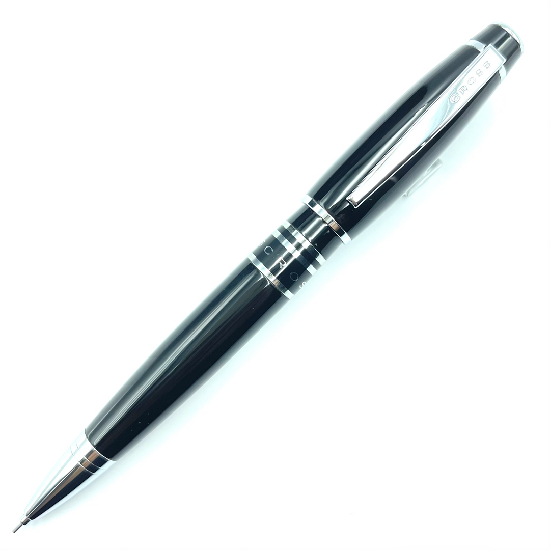Cross Classic Mechanical Pencil (0.9mm) - Black Lacquer Chrome Trim (3 rings) - KSGILLS.com | The Writing Instruments Expert