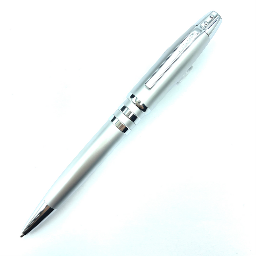 Cross Classic Mechanical Pencil (0.9mm) - Brushed Steel Chrome Trim (2 rings) - KSGILLS.com | The Writing Instruments Expert