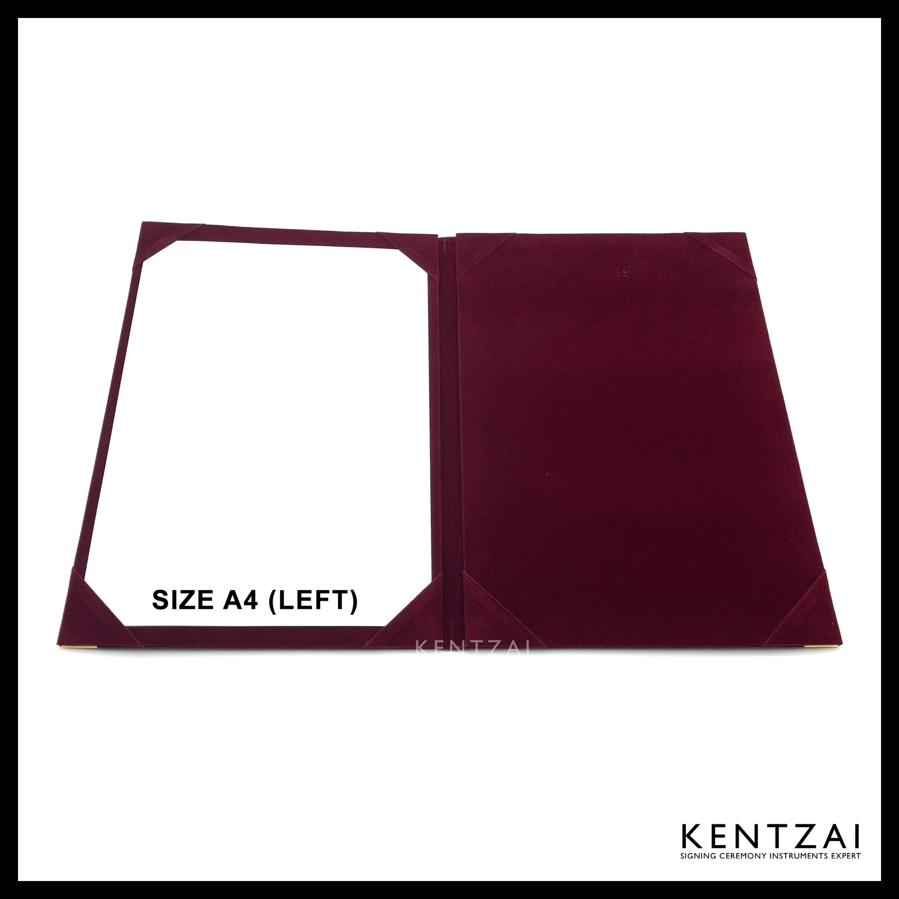 KENTZAI Signing Ceremony EXCLUSIVE A4 Document Folder PREMIUM VELVET ...