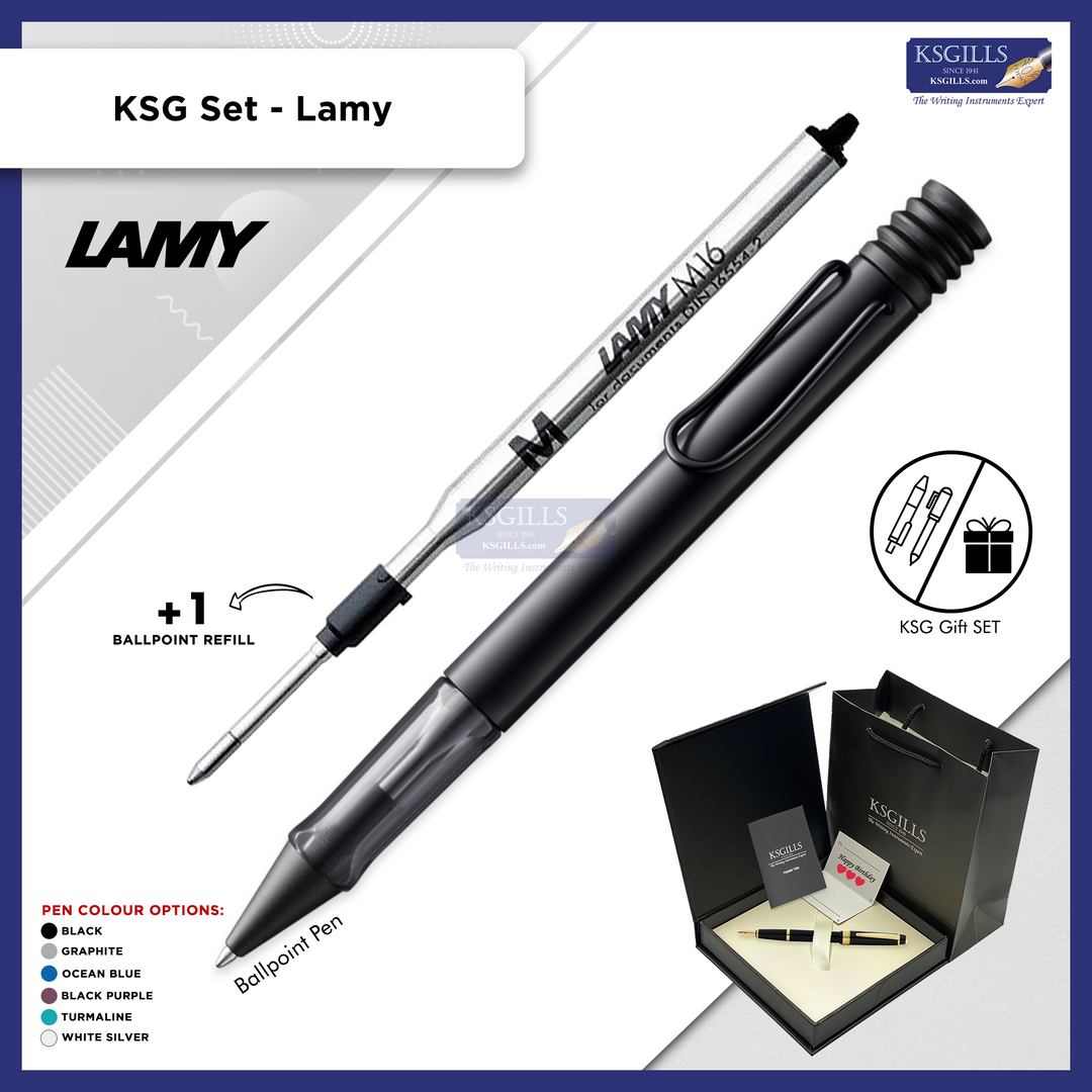 KSG set - Single Pen SET - Lamy Al-Star Ballpoint Pen (Aluminium) [Various Colours] - KSGILLS.com | The Writing Instruments Expert