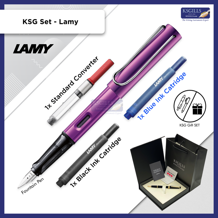 KSG set - Single Pen SET - Lamy Al-Star Fountain Pen (Aluminium) [Various Colours] - KSGILLS.com | The Writing Instruments Expert