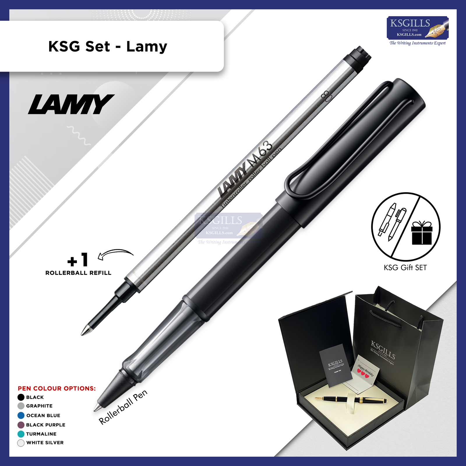 KSG set - Single Pen SET - Lamy Al-Star Rollerball Pen (Aluminium) [Various Colours] - KSGILLS.com | The Writing Instruments Expert