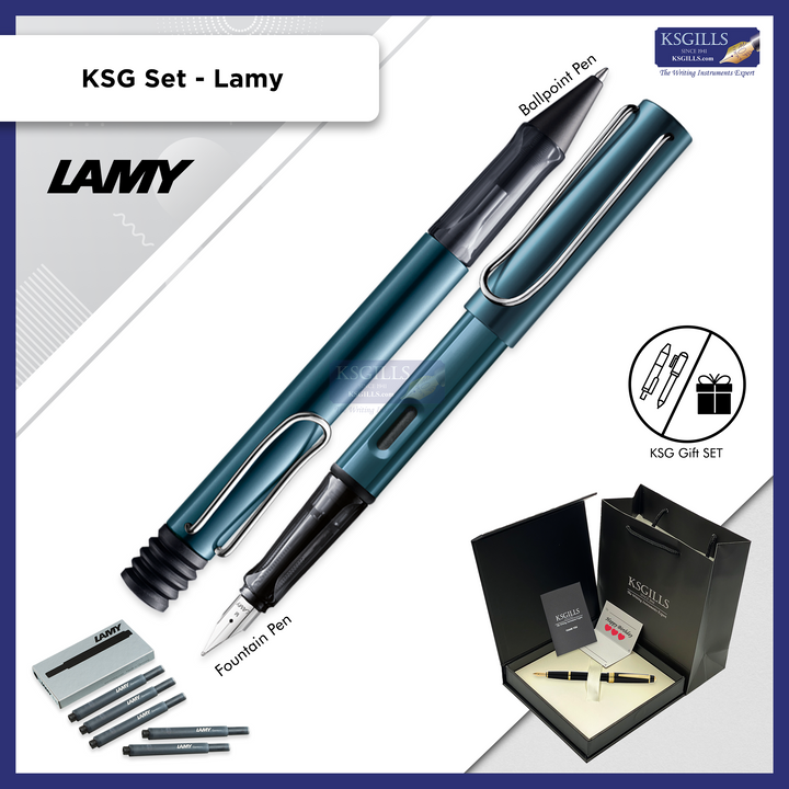 KSG set - Lamy Al-Star SET Fountain & Ballpoint Pen Set - Petrol - KSGILLS.com | The Writing Instruments Expert