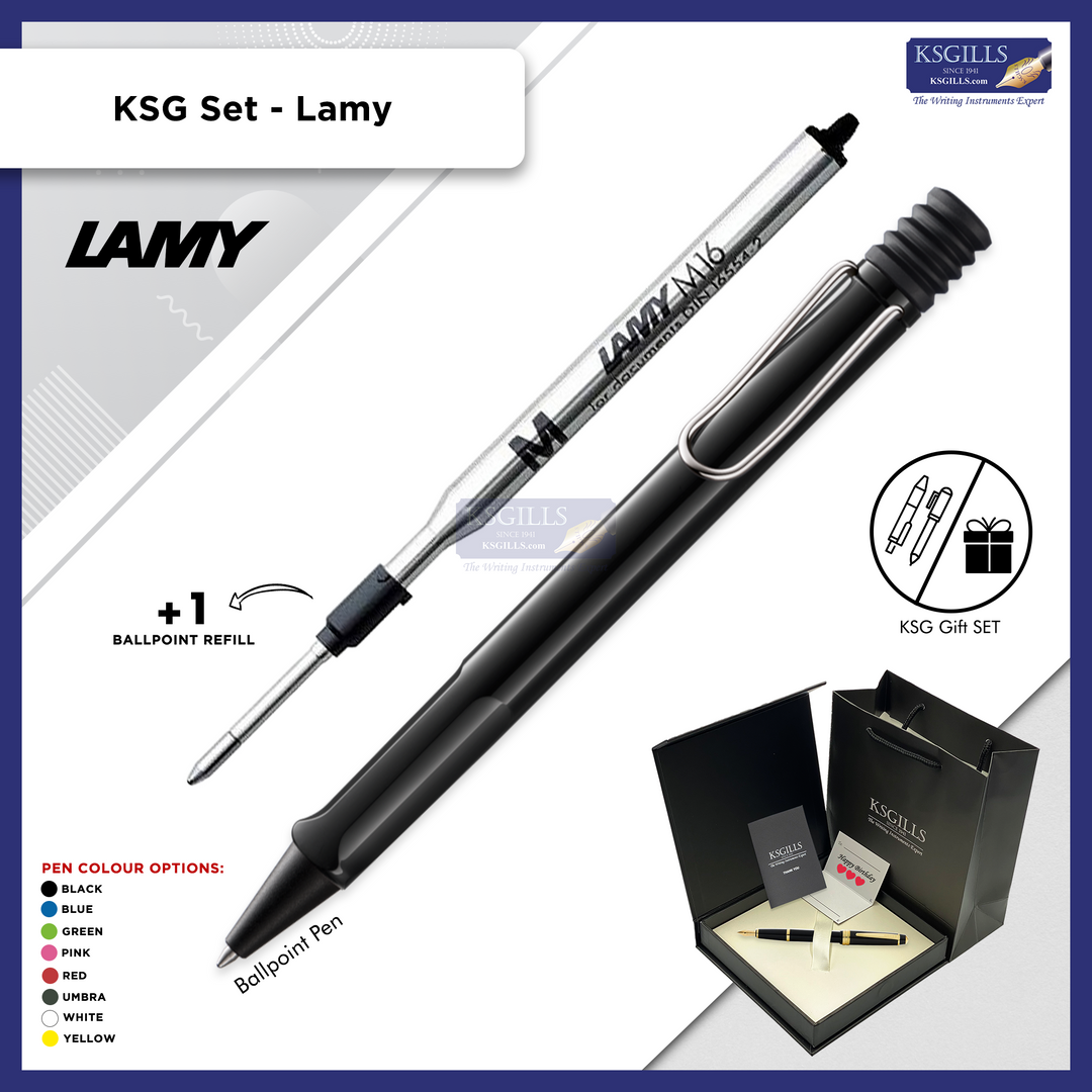 KSG set - Single Pen SET - Lamy Safari Ballpoint Pen [Various Colours] - KSGILLS.com | The Writing Instruments Expert