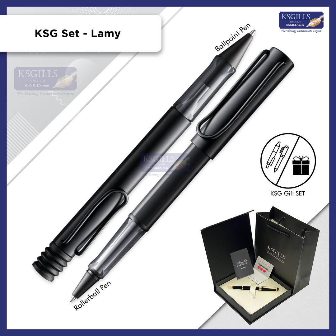 KSG set - Lamy Al-Star SET Rollerball & Ballpoint Pen Set - Matte Black - KSGILLS.com | The Writing Instruments Expert