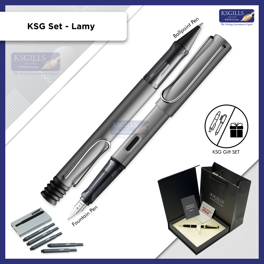 KSG set - Lamy Al-Star SET Fountain & Ballpoint Pen Set - Graphite Grey - KSGILLS.com | The Writing Instruments Expert
