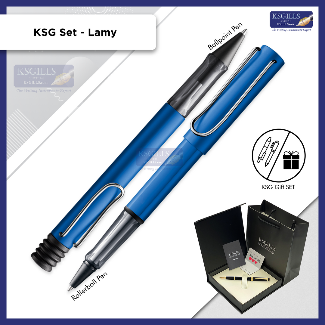 KSG set - Lamy Al-Star SET Rollerball & Ballpoint Pen Set - Ocean Blue - KSGILLS.com | The Writing Instruments Expert