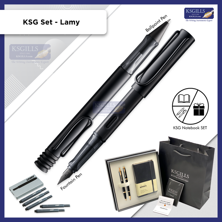 KSG set - Lamy Al-Star SET Fountain & Ballpoint Pen Set - Black - KSGILLS.com | The Writing Instruments Expert