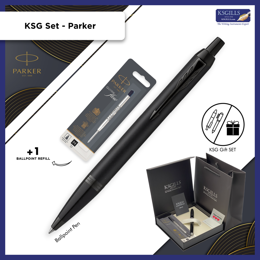 KSG set - Single Pen SET - Parker IM Ballpoint Pen [Various Colours] with Additional Ballpoint Refill - KSGILLS.com | The Writing Instruments Expert
