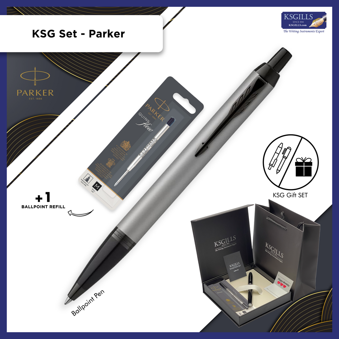 KSG set - Single Pen SET - Parker IM Ballpoint Pen [Various Colours] with Additional Ballpoint Refill - KSGILLS.com | The Writing Instruments Expert