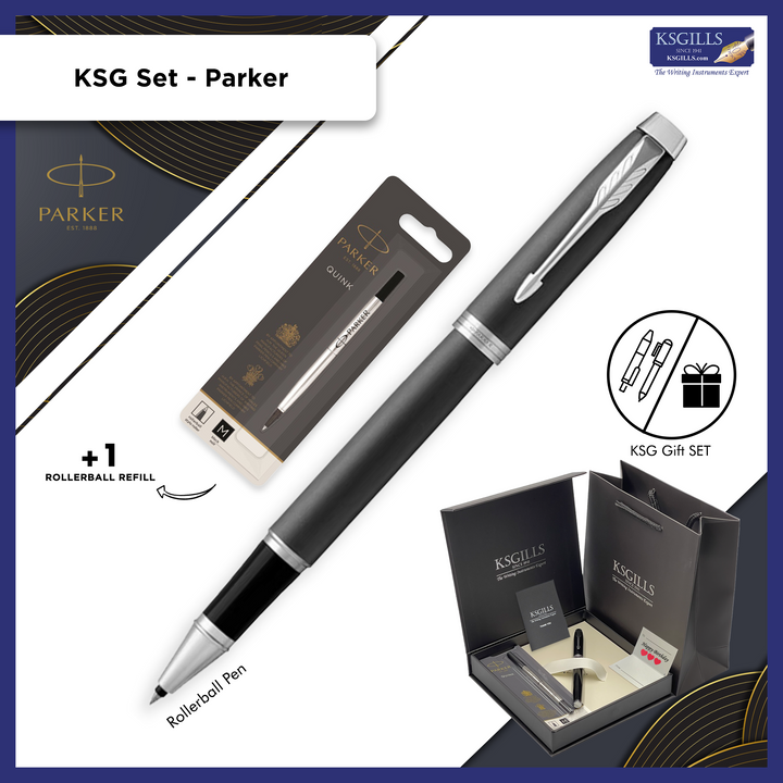 KSG set - Single Pen SET - Parker IM Rollerball Pen [Various Colours] with Additional Rollerball Refill - KSGILLS.com | The Writing Instruments Expert
